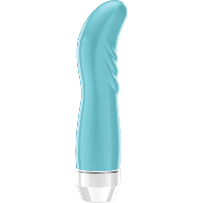 Vibromasseur avec strie turquoise point G multivitesse