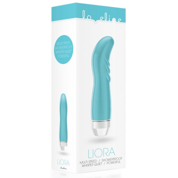 Vibromasseur avec strie turquoise point G multivitesse