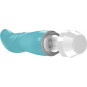 Vibromasseur avec strie turquoise point G multivitesse
