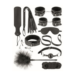 Coffret BDSM 10 produits en cuir vegan Fetish tentation