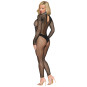 Bodystocking en résille grosse maille et finition strass