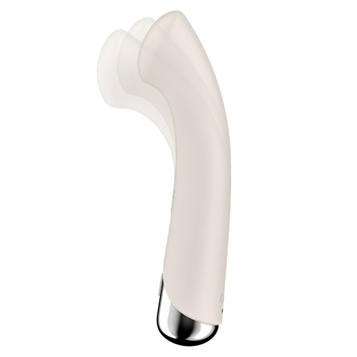 Vibromasseur point G tête rotative blanc USB Spinning g-spot 1 Satisfyer