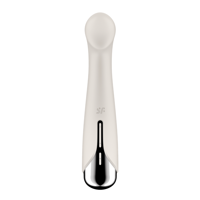 Vibromasseur point G tête rotative blanc USB Spinning g-spot 1 Satisfyer