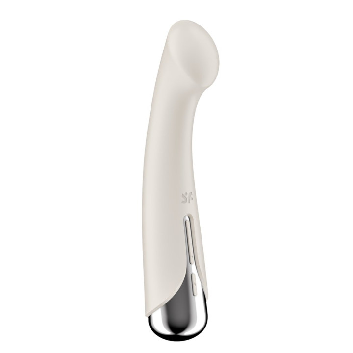 Vibromasseur point G tête rotative blanc USB Spinning g-spot 1 Satisfyer
