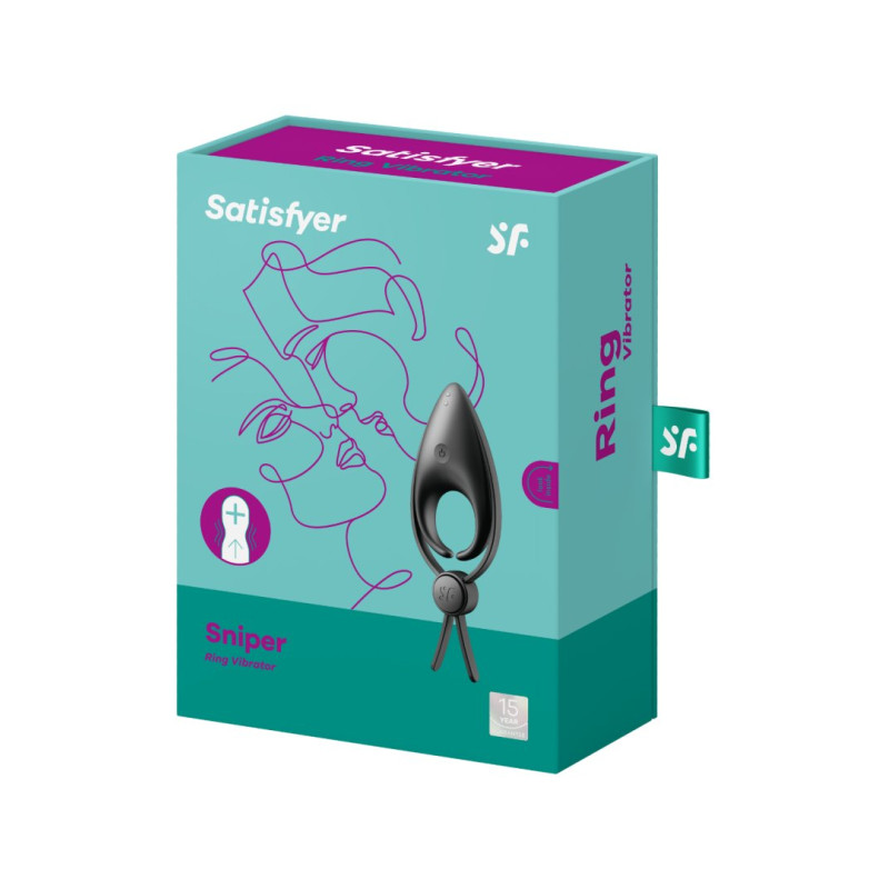 Cockring vibrant USB silicone réglable Sniper Satisfyer