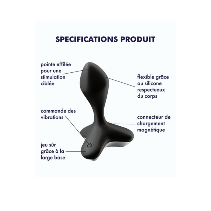 Vibromasseur anal USB noir Game Changer Satisfyer