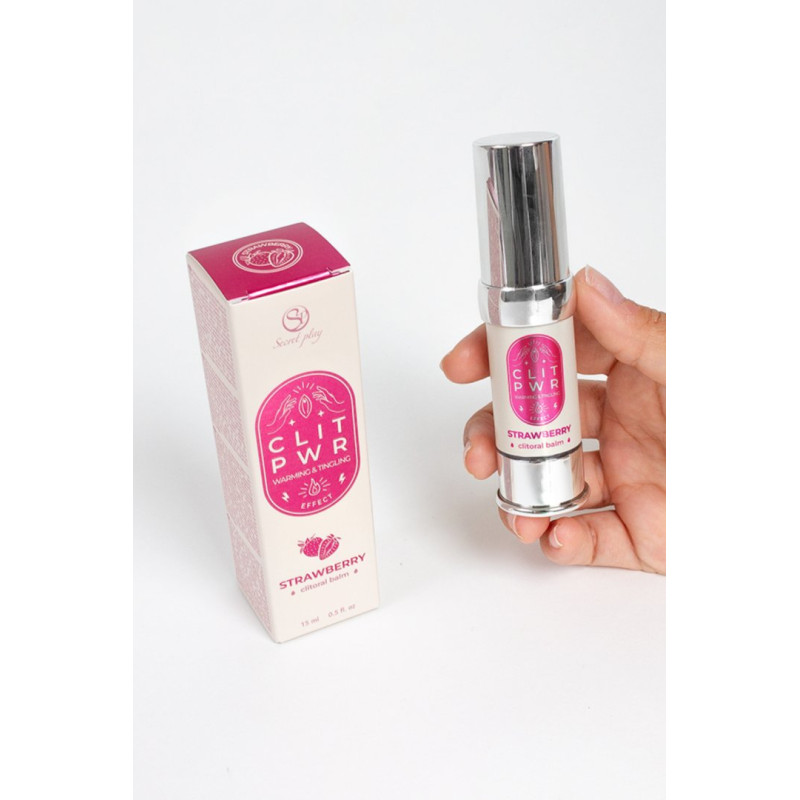 Baume stimulant chauffant pour clitoris Fraise 15ml