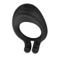 OCTAVE, Cockring Noir dans un silicone médical doux avec 1 mode de vibration