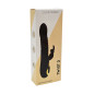 TWIST 2 Noir, Vibromasseur Rabbit "va-et-vient" USB en silicone médical, doté de 18 modes de stimulation
