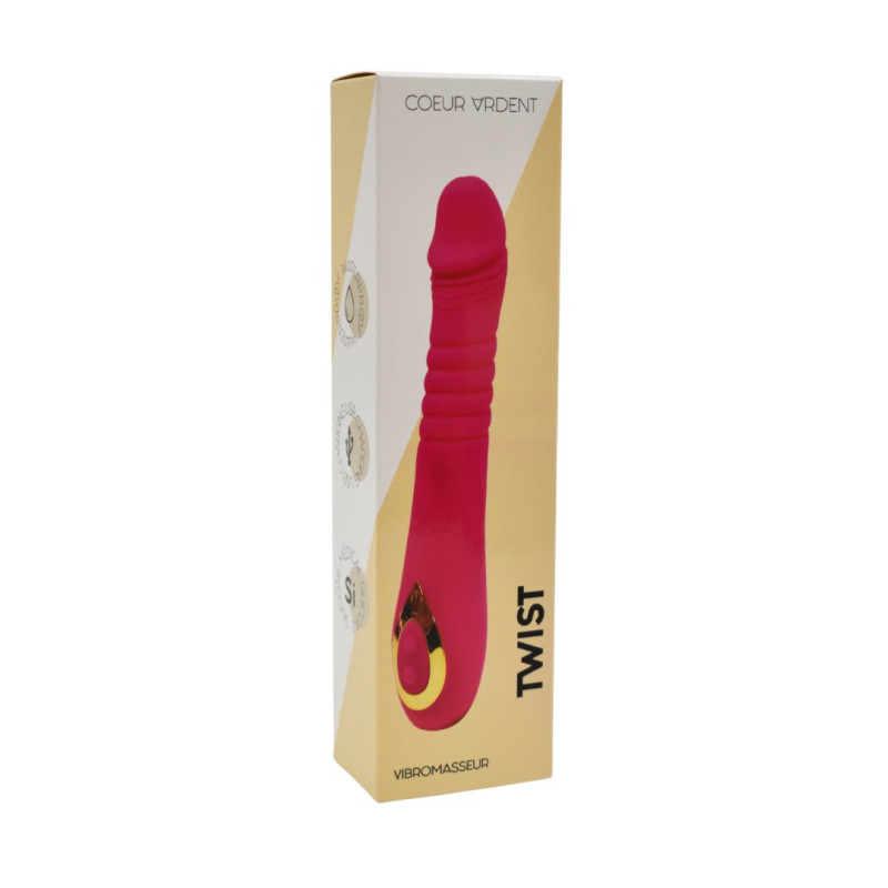 TWIST Rose, Vibromasseur "va-et-vient" USB en silicone médical, doté de 18 modes de stimulation