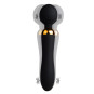 SHAKE Noir, Vibromasseur Wand USB en silicone médical avec 2 puissants moteurs indépendants