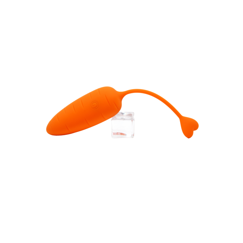 CARROT, Un Œuf vibrant avec télécommande, couleur et forme "Carotte" en silicone médical
