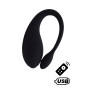 TANDEM Noir, stimulateur pour couple USB avec télécommande en silicone médical
