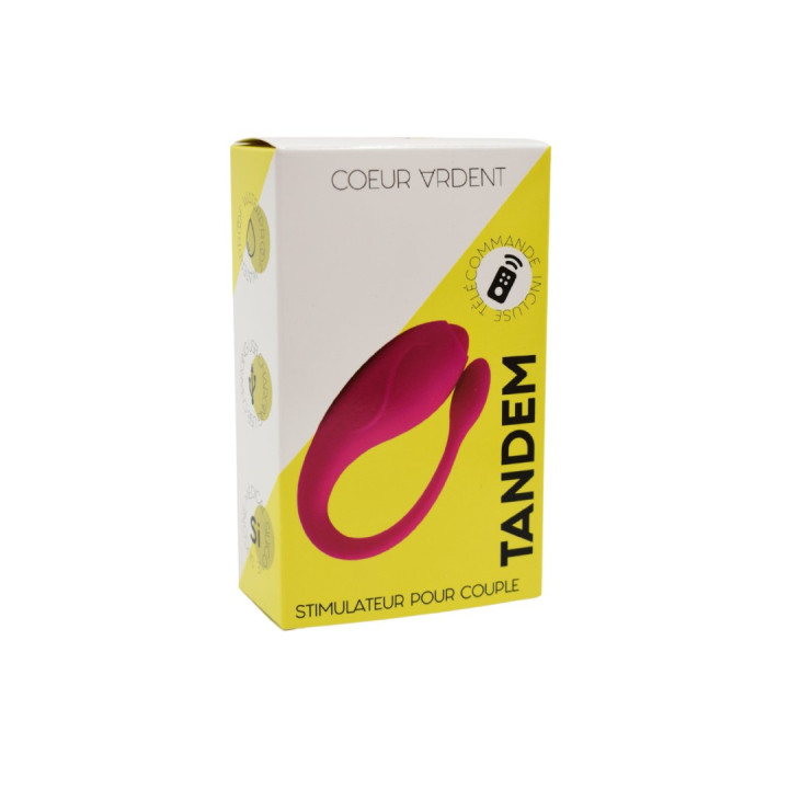 TANDEM Rose, stimulateur pour couple USB avec télécommande en silicone médical