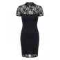 Robe courte col dentelle Athéna