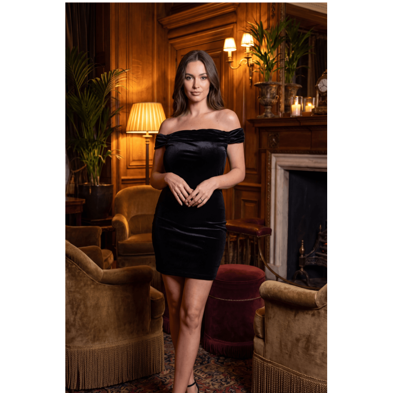 Robe velours noir Giulia