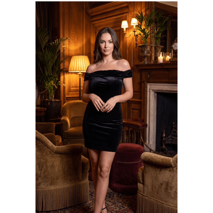 Robe velours noir Giulia