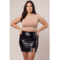 Jupe sexy longue noire wetlook Inaya