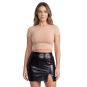 Jupe sexy courte noire wetlook Alessia
