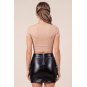 Jupe sexy courte noire wetlook Alessia