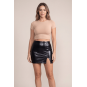 Jupe sexy courte noire wetlook Alessia