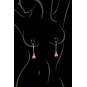 Bijou pince téton, forme perle doré rose
