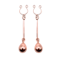 Bijou pince téton, forme perle doré rose