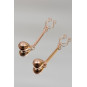 Bijou pince téton, forme perle doré rose