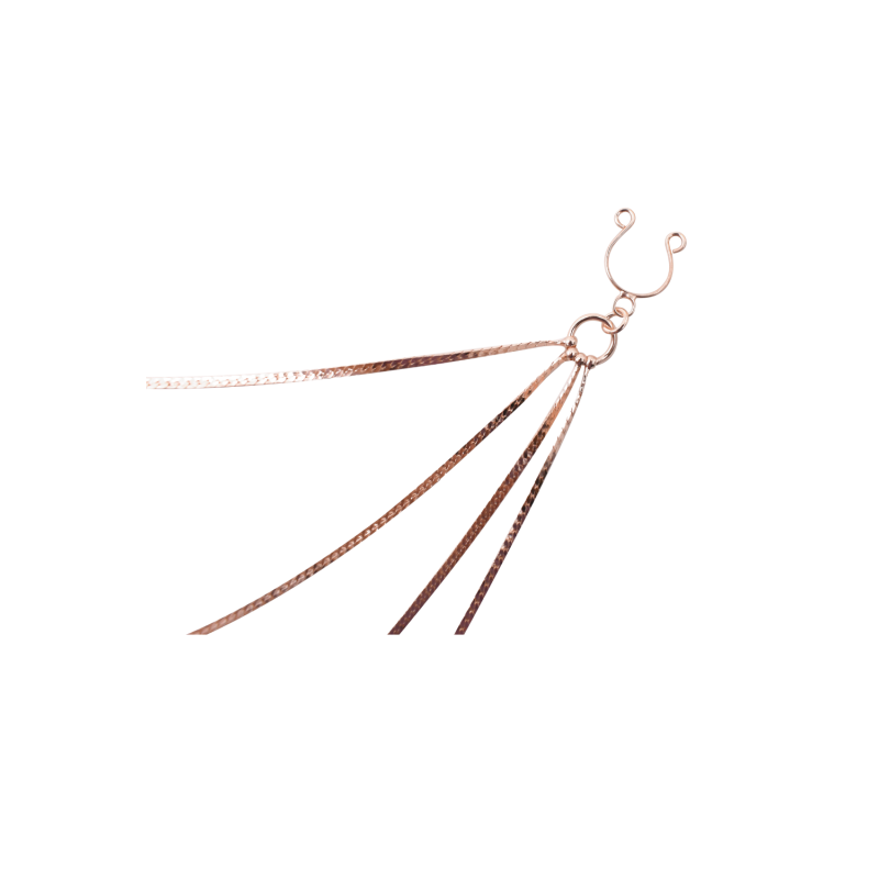 bijou pinces tétons avec 4 chainettes doré rose