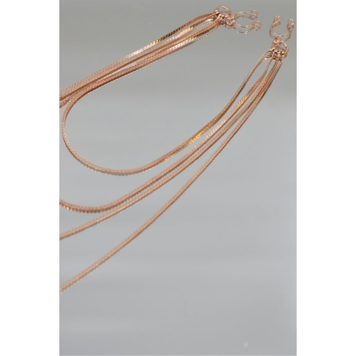 bijou pinces tétons avec 4 chainettes doré rose