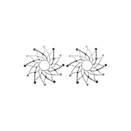 Paire de cache tétons adhésifs strass noir et blanc