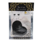 Paire de cache tétons adhésifs coeur pailleté noir
