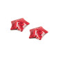 Paire de cache tétons adhésifs étoile pailletée sequin rouge