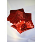 Paire de cache tétons adhésifs étoile pailletée sequin rouge