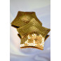 Paire de cache tétons adhésifs étoile pailletée sequin doré