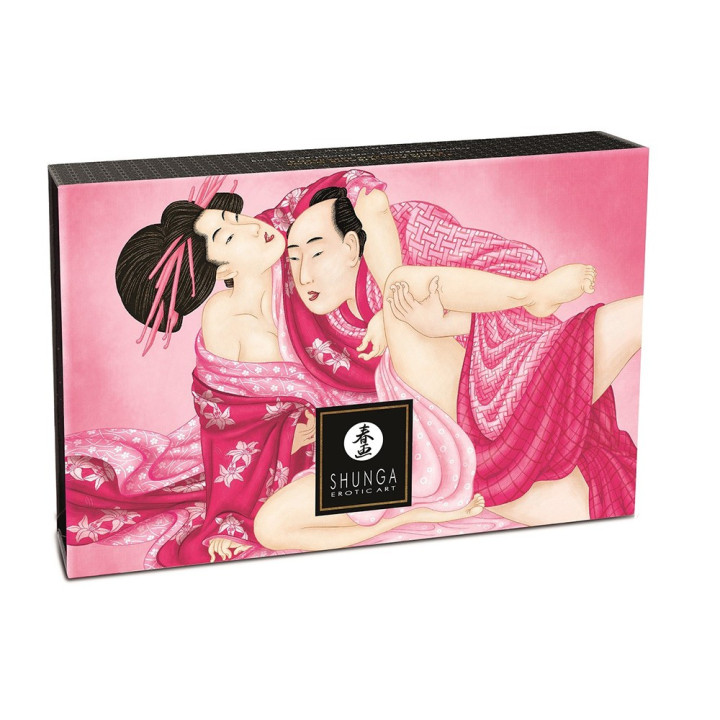 Mini Coffret poudre corporelle framboise et plumeau assorti