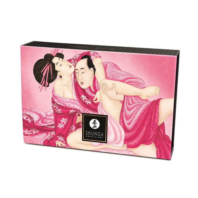 Mini Coffret poudre corporelle framboise et plumeau assorti