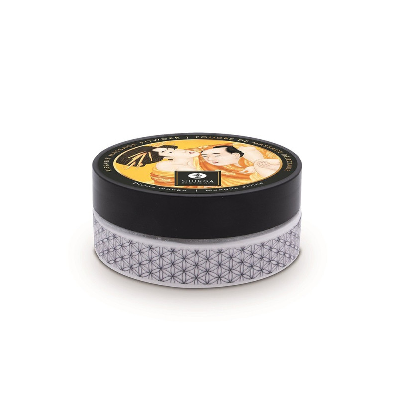Mini Coffret poudre corporelle mangue et plumeau assorti