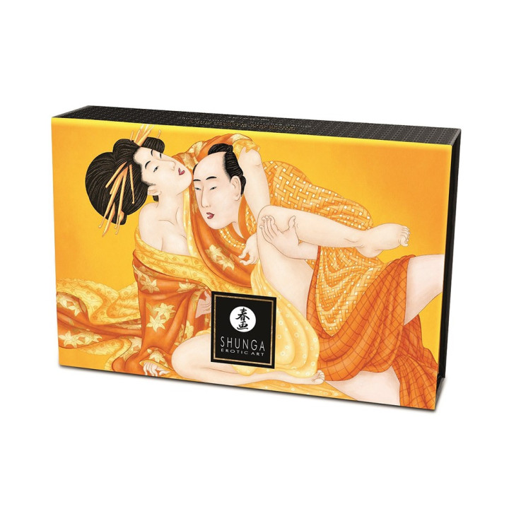 Mini Coffret poudre corporelle mangue et plumeau assorti