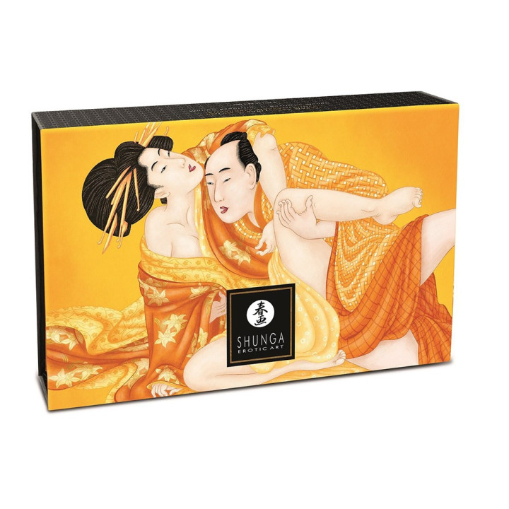 Mini Coffret poudre corporelle mangue et plumeau assorti
