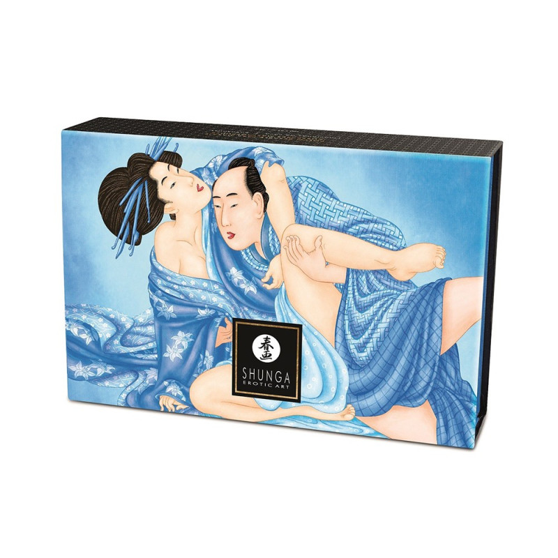 Mini Coffret poudre corporelle noix de coco et plumeau assorti