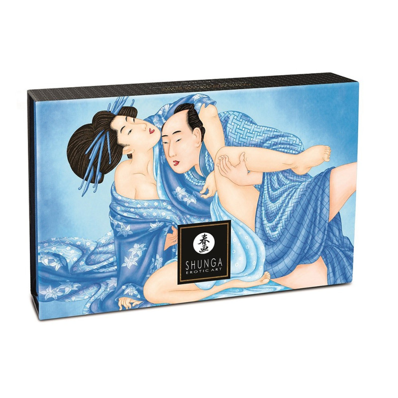 Mini Coffret poudre corporelle noix de coco et plumeau assorti