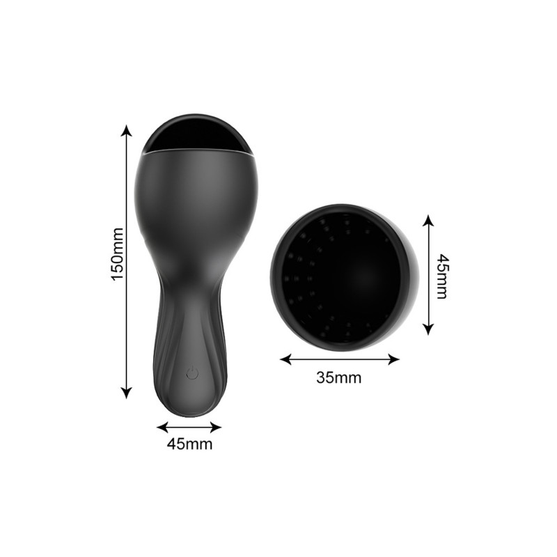 Masturbateur noir USB, 10 modes de vibration