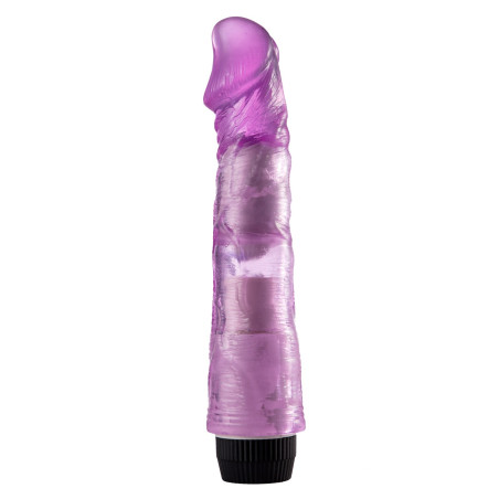 Vibromasseur 20 cm Jelly violet avec Picots