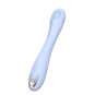 Vibromasseur silicone 10 modes de vibration USB bleu