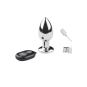 Plug vibrant acier inoxydable anal taille M avec télécommande, USB BOOTY