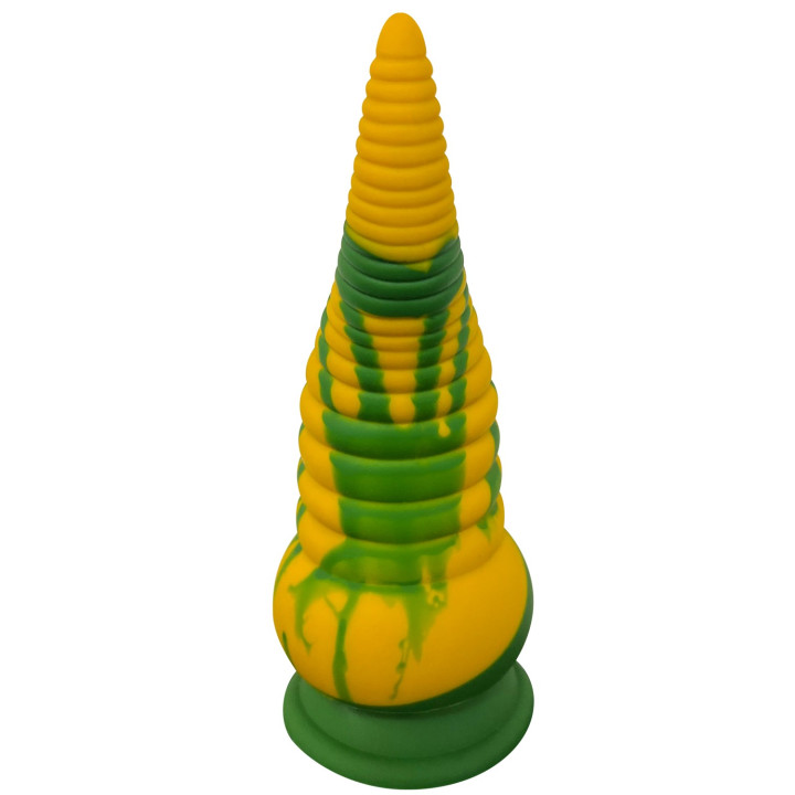 Gode ventouse tentacule Kraken 21 cm vert et jaune