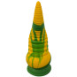Gode ventouse tentacule Kraken vibrant 21 cm vert et jaune USB