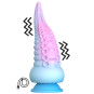 Gode ventouse tentacule Kraken vibrant 18 cm rose et bleu USB