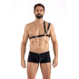 Harnais homme simili cuir double lanières sur épaule